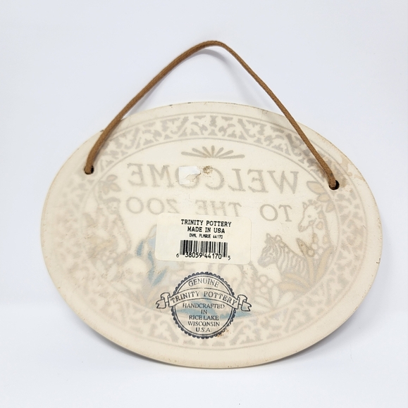 Trinity Pottery Welcome to the Zoo Wall Hanging Sign - Picture 8 of 8